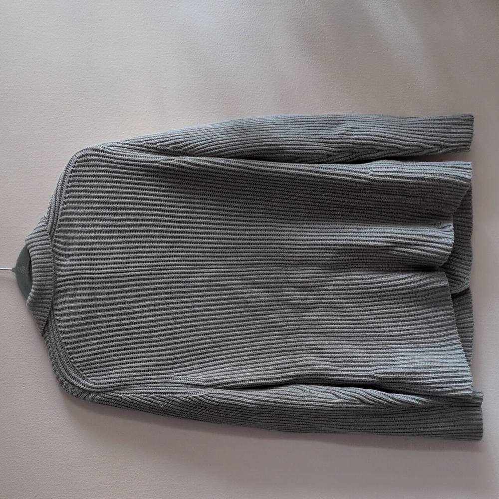 POLO RALPH LAUREN MEN'S LIGHT GREY RIBBED CARDIG - Picture 2 of 9